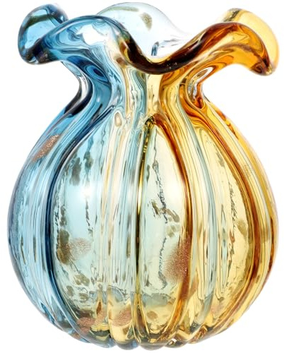OSALADI Vaso di Fiori in Vetro Trasparente Decorativo Fondo Piatto Portafiori Multifunzione per Fiori Freschi e Composizioni Secche Adatto per Casa Ufficio e Giardinaggio Domestico