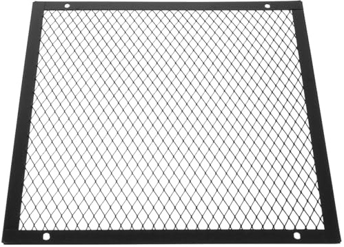 VANZACK Rejilla Protectora Cuadrada para Chimenea 20X20 CM Cubierta Ignífuga de Hierro Resistente al Calor con Orificio para Tornillo Red Ventilada Anti-Escaldaduras para Calentador de