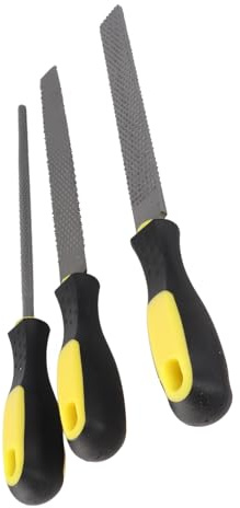 Yctze 3-teiliges Holzfeilen-Set mit Groben Zähnen, Handwerkzeuge aus Kohlenstoffstahl Zum Entgraten, Polieren und Holzbearbeitung
