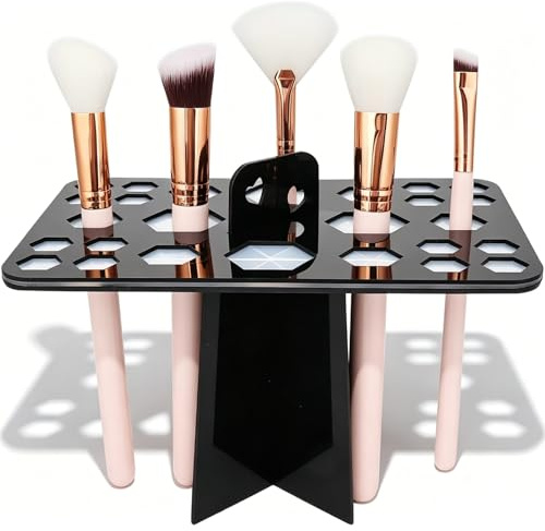 Support de séchage pour pinceaux de Maquillage, 26 Trous, sèche-Brosse de Maquillage, Tour d'arbre à air, Plateau Organisateur pour Artistes et passionnés