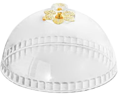 Wswqop Coperchio a Cupola per Torta, Copertura per Alimenti, Trasparente, Espositore per Torte, Coperchio Rotondo per Torta di Compleanno, Supporto per Torta, 21 Cm