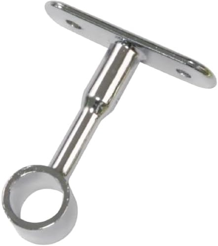Amig - Zentraler Rohrhalter für Schrank | Befestigung für Kleiderstangen | Ideal zum Aufhängen und Organisieren von Kleidung | Zamak | Ø 16 x 62 mm | Chrom-Finish