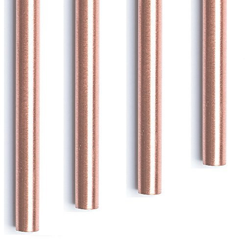 Copper Straws - 100% Copper Drinking Straws Set of 4 - Standard Size 6.7' - Best Size for Your Moscow Mule Copper Mug - Pure Premium Copper with Food Safe Lacquer to Keep The Shine.