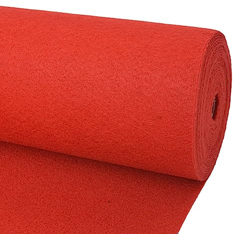 vidaXL Messeteppich Glatt 1x12 m Rot Auslegware Meterware Teppich Bodenbelag