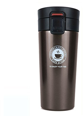 Vaso Termico Café Termo Taza Termica Viaje Botella Acero Inoxidable Agua para Llevar Sin Bpa Thermos Frascos INOX Copa Termo Hermetico Té Cafe Caliente Taza Coche Bebida Hermetica 380ml