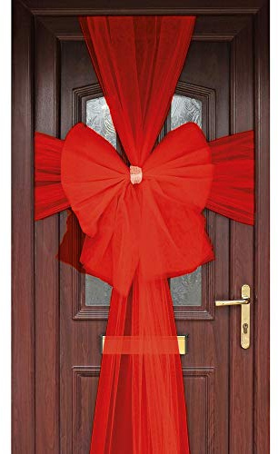 OakTree Red Door Bow Decoration