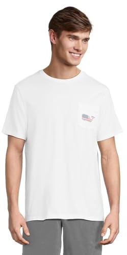 Vineyard Vines Men's Short-Sleeve V V Americana Whale Pocket T-Shirt