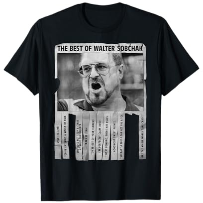 Big Lebowski Walter Best of Quotes Flyer Maglietta