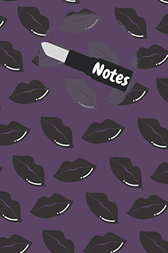 Notes: Black Lips Lipstick Notebook Journal
