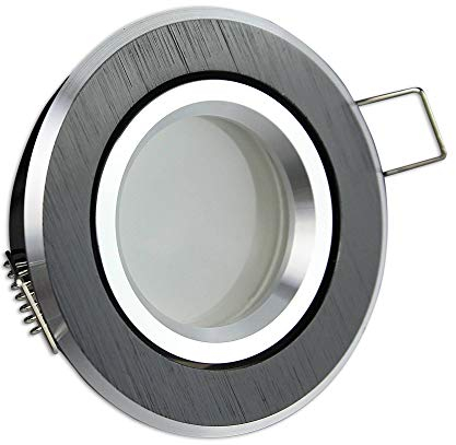 LED Einbaustrahler schwarz rund 5 Watt warmweiß GU10 230V - Einbauleuchten Ø 70-73mm Bohrloch - Deckeneinbaustrahler Deckenspot Deckeneinbauleuchte Einbauleuchte Einbau-Spot Decken-Leuchte