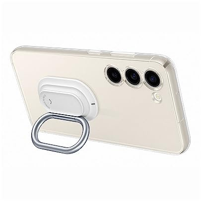 Samsung Clear Gadget Smartphone Case EF-XS911 für Galaxy S23, Handy-Hülle, Standfuß, Durchsichtig, Kratzfest, Fingerhalterung, Ringhalter, Transparent