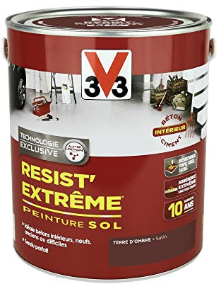 V33 Peinture sols garage - Résist'extrême® - Terre Ombrée 2,5L