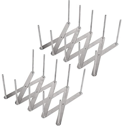 Etomvoop Lot de 2 organiseurs de couvercles de casseroles, organisateur de casseroles pour placard, support de couvercle réglable en acier inoxydable, plateau de cuisson, accessoires de rangement