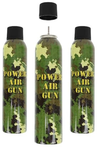 OpTacs 3er Vorteilspack Super Green Gas 400ml Airsoft Gas für Softair Gewehr und Pistole Softair Gas GBB Waffen Silikonöl CO2 Kartusche Maximale Power