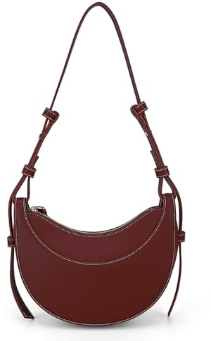 ACUYE Borsa a tracolla da donna, in pelle, a mezzaluna, borsa a tracolla per ravioli, borsa da donna sotto le ascelle, borsa a mezzaluna con tracolla regolabile