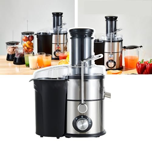 QIeAny Estrattore di Succo di Frutta E Verdura Intera da 800 W, Multifunzione (Carne Tritata, Macinata), Blocco di Sicurezza, 65 Mm/Puoi Spremere Il Succo Senza Tagliarlo A Pezzi