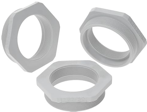 Kalitec 3x Riduzione M63 a M50 - Riduttore Pressacavo in Plastica Grigio