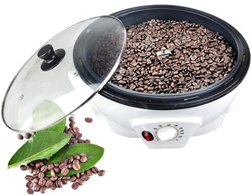 Naturalpowev 800g Coffee Bean Roaster Household Coffee Roasters Machine with 0-240℃ Temperature Adjust Electric Coffee Beans Roaster Non-Stick for Cafe Shop Home Use