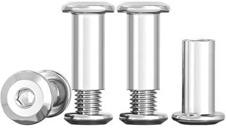 Drenky Lot de 10 vis de connexion M5 x 20 mm en acier inoxydable A2 V2A, connecteur d'armoire M5, pour meubles, armoires, planches en bois (10 vis de meubles, 10 écrous douilles)