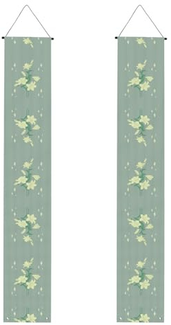 JKDGOJ Cartone animato bianco gigli immagine Wall Hanging banner laurea portico appeso stile, adatto per interni ed esterni 30,5 x 180 ' '