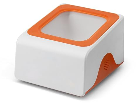 Cocoarm Desktop Barcode Scanner, CMOS-Sensor Sprachansage Automatische Fülllicht Automatische Abtastung, mit USB RS232-Schnittstelle, für Geschäft Supermarkt Restaurant Zahlungsgerät