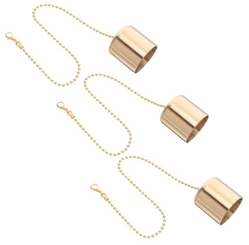 Homoyoyo 3 Stück Kerzenlöscher aus Messing Retro Design Verformungsbeständig Elegantes Kerzenzubehör für Kerzen und Weinflaschenkerzen im Home Decor