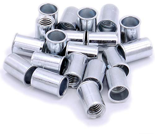 M5 (5mm) Low-Profile Countersunk Blind Rivet Nut (Plain Body) - Steel (Pack of 20)