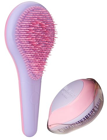 Entwirrer-Set für Zuhause und Reisen, klassische Entwirrbürste für gesundes Haar, Reise-Entwirrungsbürste reduziert Kräuseln und Haarbruch – feines Haar – 2 Stück