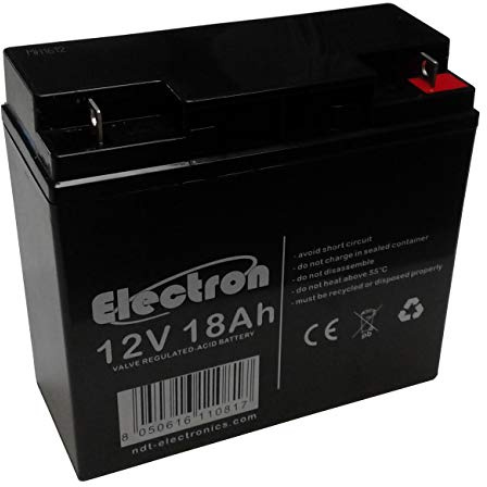 Batterie AGM au Plomb Rechargeable 12V 18Ah VRLA pour alarmes antivol, systèmes de sécurité, Batteries de remplacement pour UPS USV, Solaire, Panneaux solaires