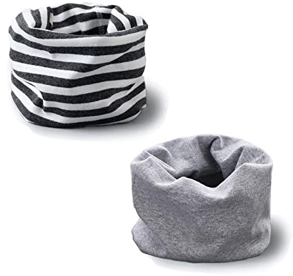 ENSTAB 2 sciarpe scaldacollo per bambini in cotone, per autunno e inverno, sciarpa, collo caldo per ragazza e ragazzo (Ragazzo-E)