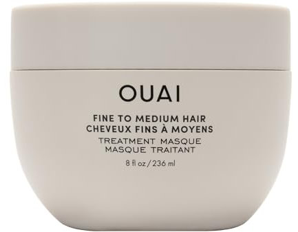 OUAI Fine to Medium Hair Treatment Masque - Hair Mask for Hair Repair, Hydration and Shine - With Shea Butter, Keratin and Panthenol - Paraben, Phthalate and Sulfate Free Hair Care - 236ml