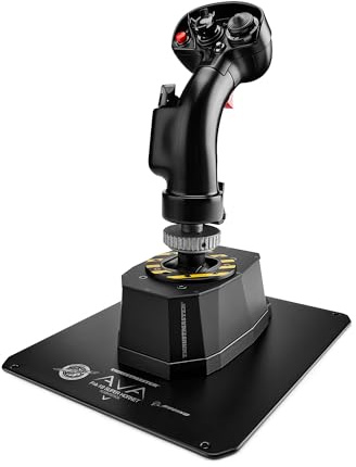 Thrustmaster AVA F/A-18 Super Hornet Flightstick - Joystick Profesional para PC (Base Modular AVA de Metal, Réplica del F/A-18C Hornet, Licencia Oficial Boeing, Sensores Magnéticos H.E.A.R.T) Negro