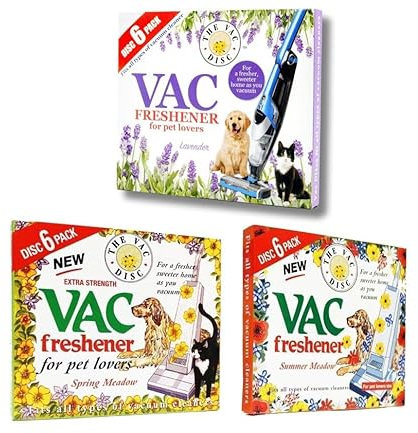 FIND A SPARE 3 PACK Vacuum Cleaner Air Freshener SPRING SUMMER AND LAVANDER Pack of 6 each Disc Pet Lovers Home Office Cleanliness Extra Strength Fresh Fragrance