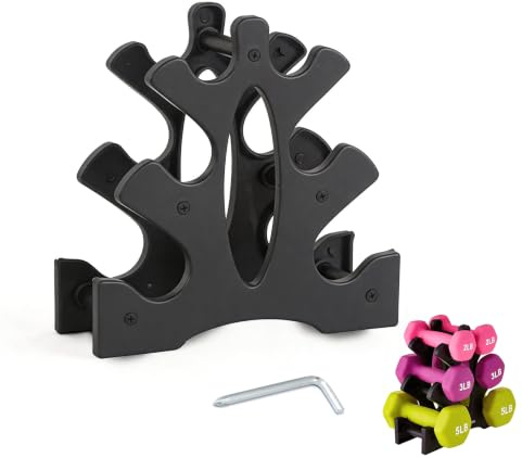 Topyond Dumbbell Stand 3 Tier- Dumbbell Rack Stand(Dumbbells Not Included), Dumbbell Rack Storage PP Triangular Dumbbell Weight Stand Storage Accessories for Home Gym Exercise