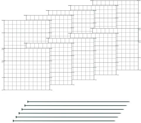 VERDOBA Premium Hundezaun - Gartenzaun Komplettset - Steckzaun 10 Zaunelemente - Teichzaun, Gartenzaun Metall - Zaun für den Garten, Gitterzaun Set Gerade Zaun Garten (10x Gerade, Grün - RAL 6005)