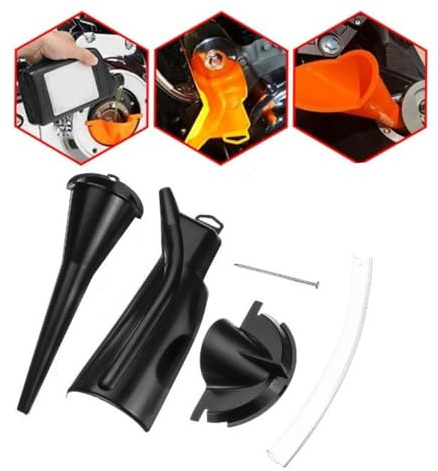 Kit entonnoir à huile universel pour Harley Davidson Touring Dyna Softail Sportster (kit entonnoir à huile, noir)