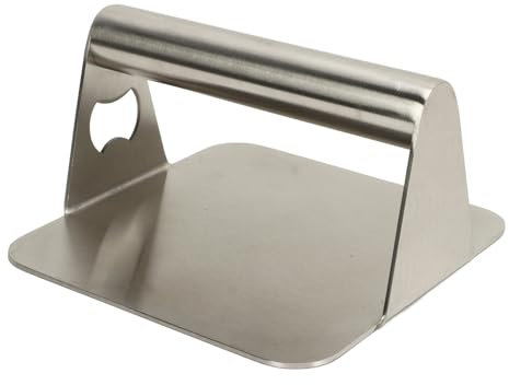 Pressa Per Carne, Pressa Per Hamburger Rettangolare in Acciaio Inossidabile 304 Frantumatore Per Hamburger con Fondo Piatto Elegante Antiaderente Per Griglia da Cucina