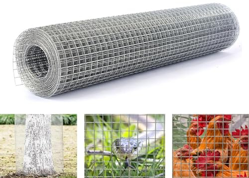Yqyc Drahtzaun Maschendraht, der Feuerverzinktes Netz Einzäunt, Starker Verzinkter Maschendrahtzaun, Viehfarm Umkreis, Rostfreie Gartenfarm Koppelgrenze (Size : 6mm Hole 1.2 x 15m)