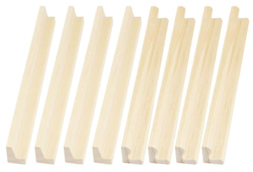 Abaodam 8 Teiliges Set Mit Buchstaben Aus Holz DIY Dominoständer Aus Holz Präsentationssockel Aus Dominotabletts Aus Spielkartenständer Dominohalter Präsentationshalter