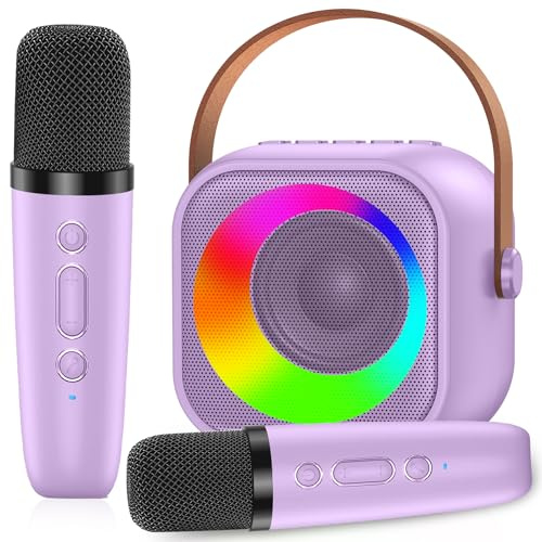 Karaoke mikrofon barn med karaoke maskin: Gåvor till flickor – mini karaoke Bluetooth-högtalare – födelsedagspresent barnens dag för flickor barn – leksak för 3 4 5 6 7 8 9 10+