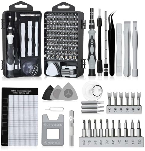138PCS Precision Screwdriver Set, Electronic Repair Tool Kit Small Magnetic Screwdriver Kit for Watch Computer PC Laptop