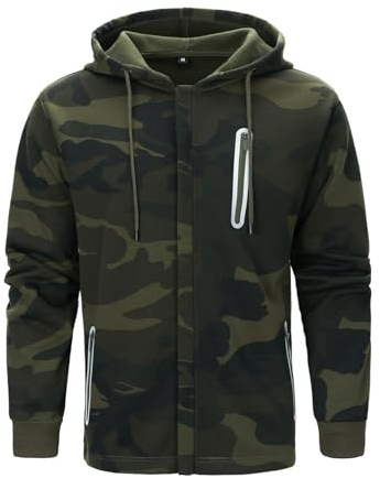 LBL Sweat à capuche pour homme Veste à capuche avec fermeture éclair Sweat à capuche décontracté Veste de loisirs chaude, multicolore, L
