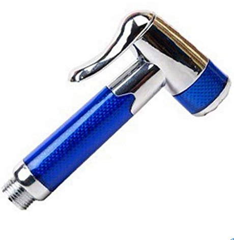 GYBBHia Soffione Doccia a Fiori Aspersed Accessori per Il Bagno Pistola in plastica ABS Bidet Spray per WC Donna Ugello di Lavaggio igienico per Doccia(Blue,White)