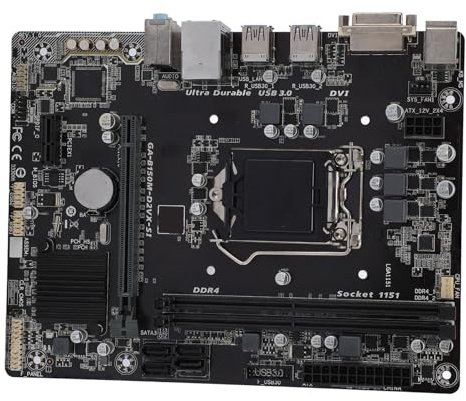 GA - Placa Base Serie B150M, Placa Base Micro ATX con Chipset LGA 1151 B510 (Gigabit Ethernet, 32 GB DDR4, 2133 O.C. PCIe 3.0, USB3.0 2, RJ45/DVI)