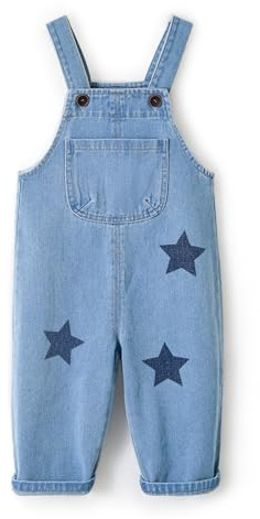 Miipat Niñas Petos Vaquero Azul Monos de Mezclilla para Niña Pequeña Overoles de Jean para Bebés y Niños 90 2-3 Años