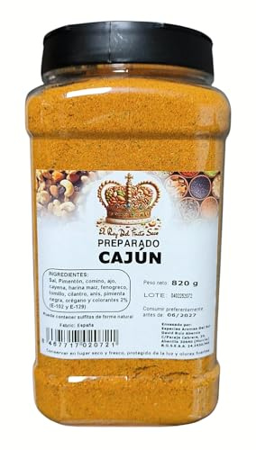 Especias Cajún 820 gr - Condimento Aromático y Versátil para Sazonar - El Rey del Fruto Seco