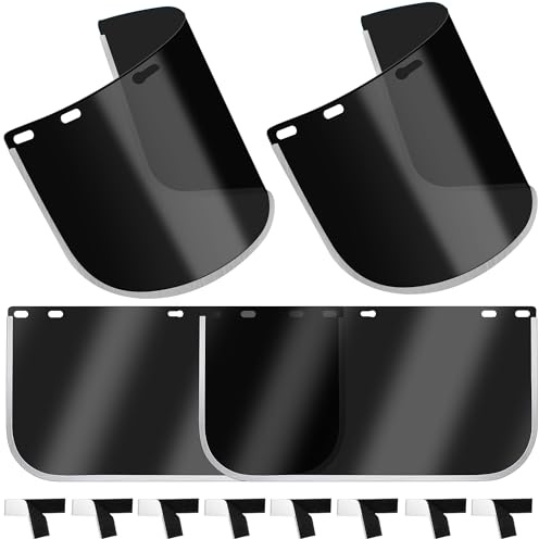 Zhaoyao 4 Pcs Face Shield Replacement Lens, 15.47 x 7.87