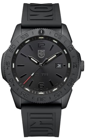 Luminox XS.3121.BO.1 Pacific Diver - Orologio subacqueo da uomo, 44 mm, realizzato in Svizzera, con vetro zaffiro, impermeabile 20 ATM, cinturino in silicone nero