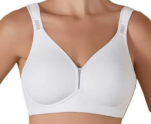 Selene Reggiseno Comfort Eloisa, Senza Ferretto, con Imbottitura e Spalline Larghe Coppa D (IT, Taglia della Coppa & Taglia della Fascia, D, 4, Bianco)
