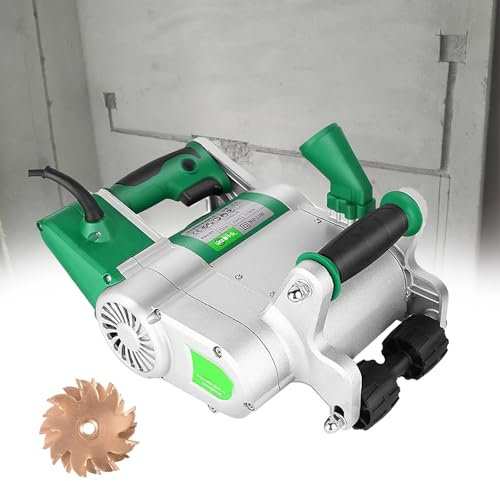Macchina per il taglio di scanalature a muro da 1100 W, scanalatrice elettrica per muri in mattoni, scanalatrice monouso, scanalatura di fili per linee di muro senza polvere, macchina per il taglio